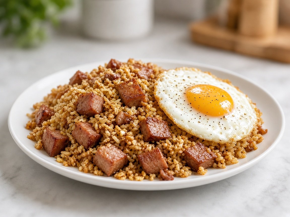 Spam Garlic Fried Rice